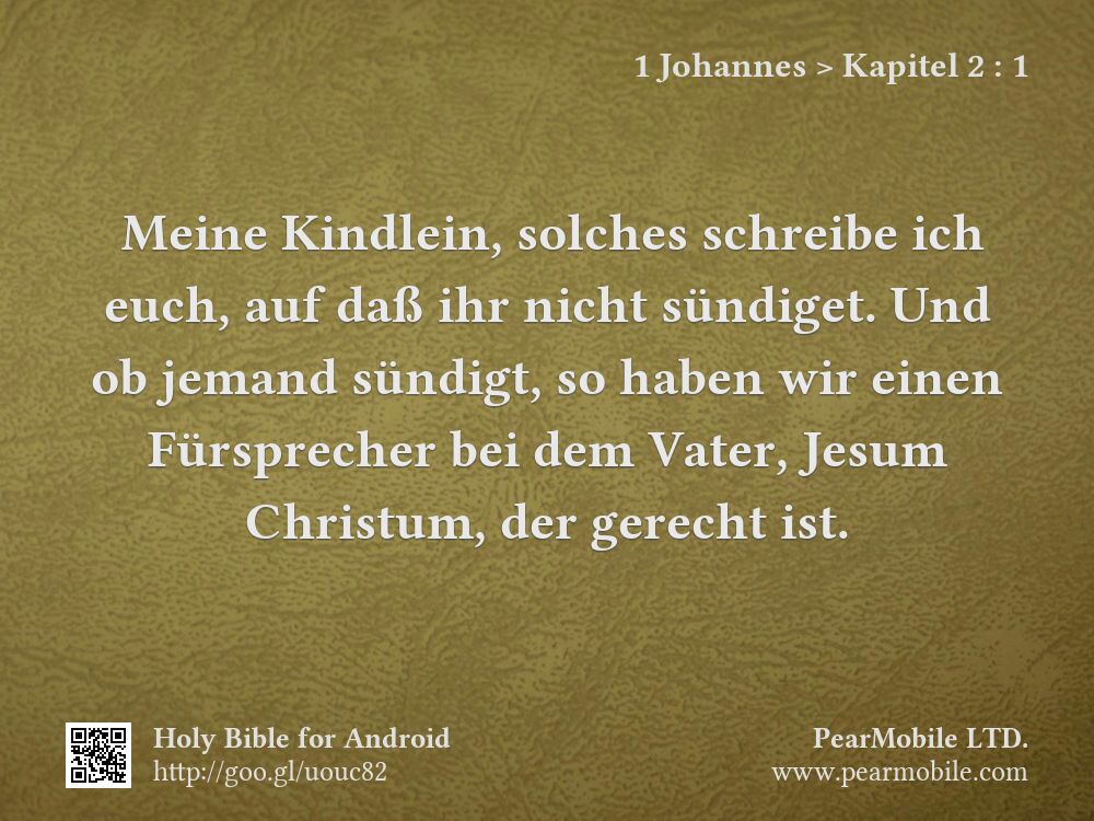 1 Johannes, Kapitel 2:1
